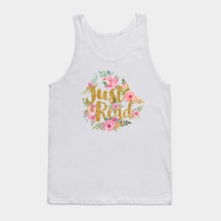 Just Read - Gold Foil Tank Top